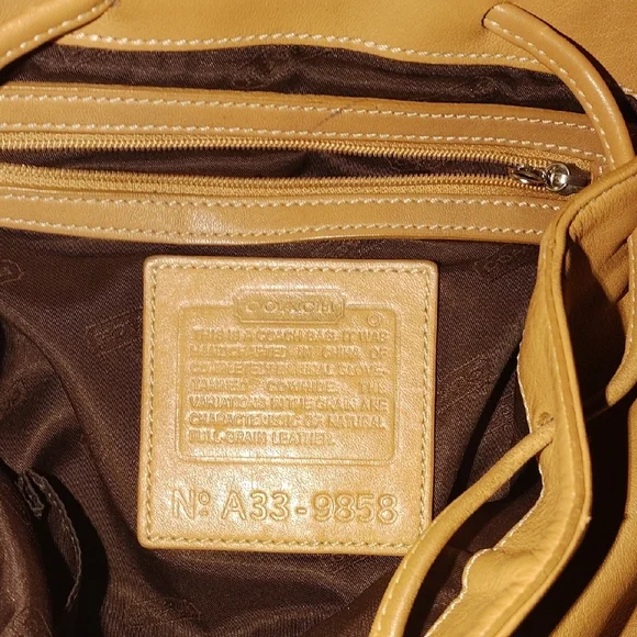Coach Tan Leather Backpack - Picture 8 of 8